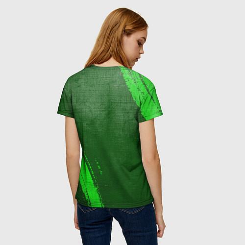 Женская футболка Twenty One Pilots - green gradient вертикально / 3D-принт – фото 4