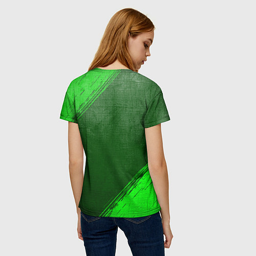 Женская футболка Disturbed - green gradient / 3D-принт – фото 4