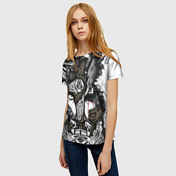 Футболка женская Языческий бог воинов, цвет: 3D-принт — фото 2