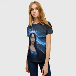 Футболка женская Билли Айлиш в стиле снежной королевы, цвет: 3D-принт — фото 2