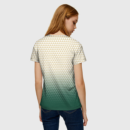 Женская футболка Миннесота Уайлд - геометрический градиент / 3D-принт – фото 4