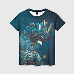 Женская футболка Попугай акварельный - big picture