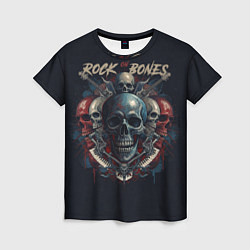Футболка женская Rock on Bones, цвет: 3D-принт