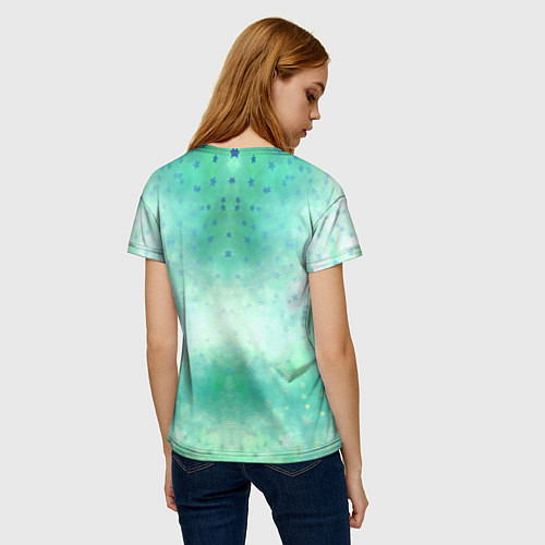 Женская футболка Веселая лисичка ест арбуз / 3D-принт – фото 4