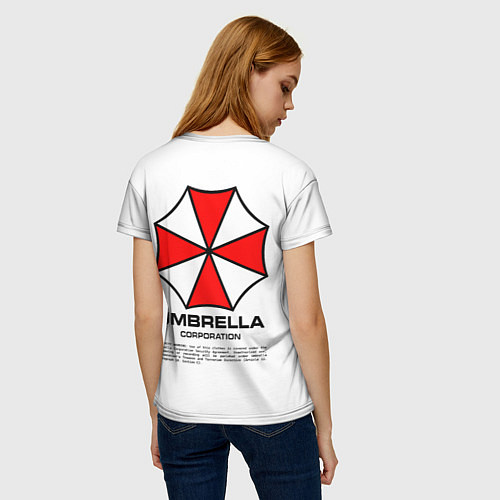 Женская футболка Umbrella protokol - white / 3D-принт – фото 4