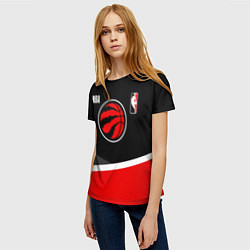 Футболка женская Toronto Raptors - basketball, цвет: 3D-принт — фото 2