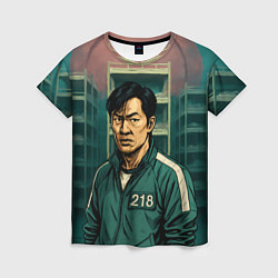 Женская футболка Игрок 218 из Игры в кальмара