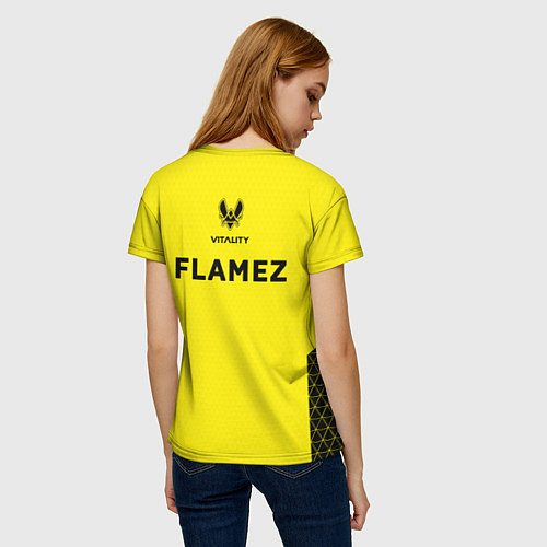 Женская футболка Flamez - Vitality CS2 / 3D-принт – фото 4