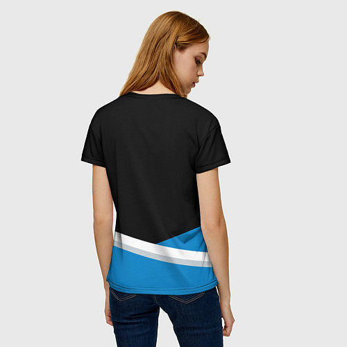 Женская футболка Даллас Маверикс - линии / 3D-принт – фото 4