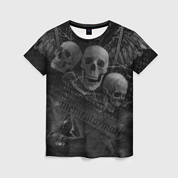 Футболка женская Символ трех черепов, цвет: 3D-принт