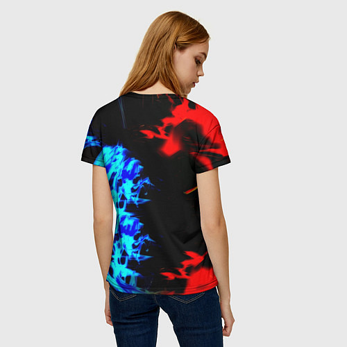 Женская футболка Doom лёд и пламя / 3D-принт – фото 4