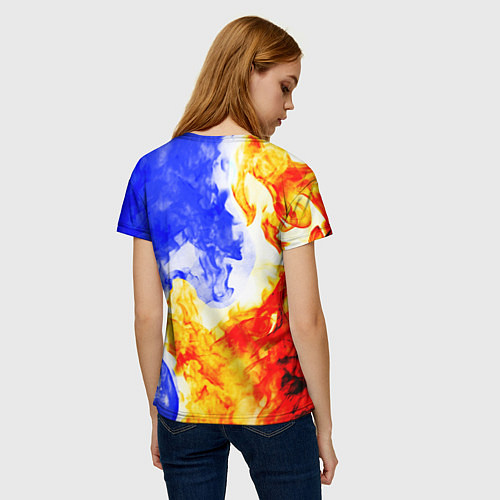 Женская футболка Doom битва огня / 3D-принт – фото 4