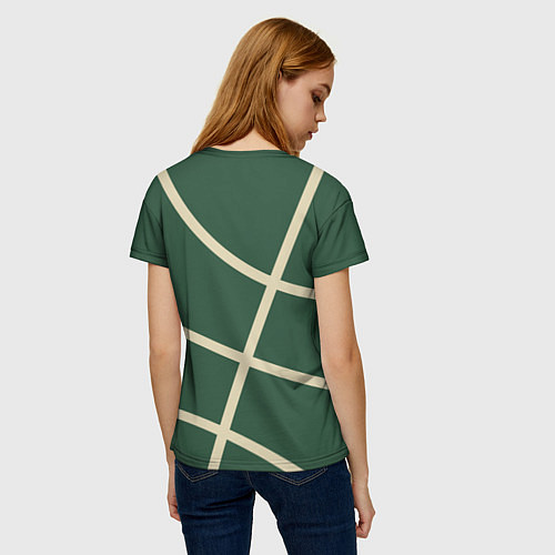 Женская футболка Милуоки Бакс - баскетбольные линии / 3D-принт – фото 4