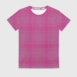 Женская футболка Checkered pink
