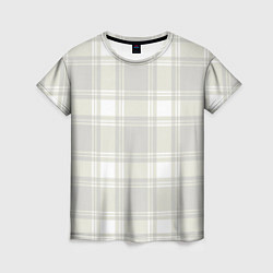 Футболка женская Checked white completely, цвет: 3D-принт