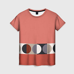 Футболка женская Луна Малевича розовый томат, цвет: 3D-принт