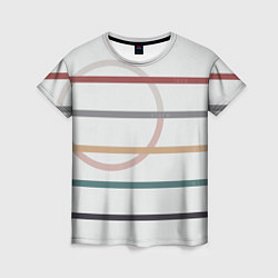 Женская футболка Stripes and circle