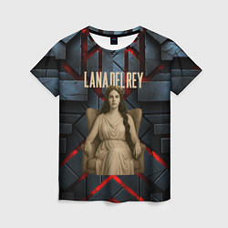 Женская футболка Lana Del Rey в греческом стиле на троне