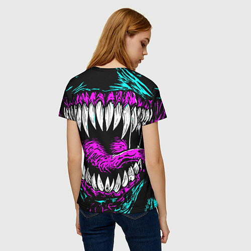 Женская футболка Клыки венома / 3D-принт – фото 4