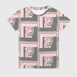 Футболка женская Леопард в рамке, цвет: 3D-принт