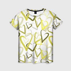 Женская футболка Зеленые сердца