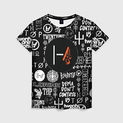Женская футболка Twenty one pilots rock logo