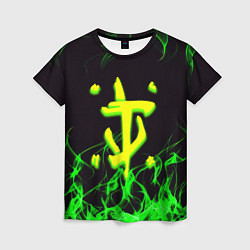 Футболка женская Doom кислотное лого, цвет: 3D-принт