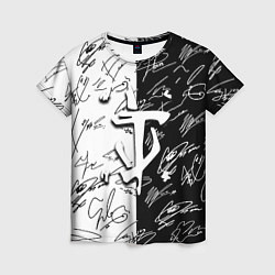 Футболка женская Doom автографы, цвет: 3D-принт