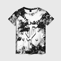 Футболка женская Doom краски всплеск белые, цвет: 3D-принт