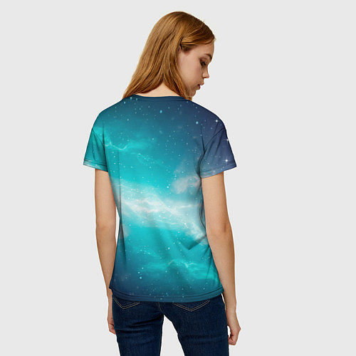 Женская футболка Галактическое сияние небес / 3D-принт – фото 4
