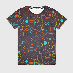 Женская футболка Different shapes of geometry