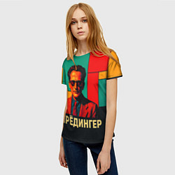 Футболка женская Шредингер поп-арт, цвет: 3D-принт — фото 2