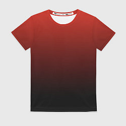 Футболка женская Red gradient, цвет: 3D-принт