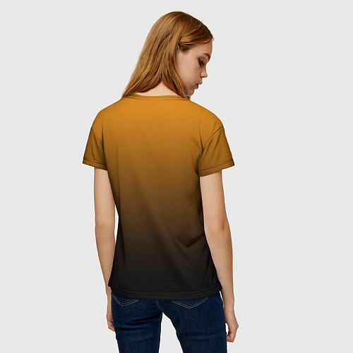Женская футболка Orange gradient / 3D-принт – фото 4