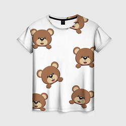 Женская футболка Мордашка мишки