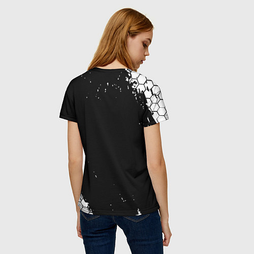 Женская футболка Doom соты краски / 3D-принт – фото 4