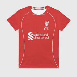 Футболка женская Салах, Ливепрпуль домашняя форма 2025 2026, цвет: 3D-принт