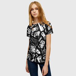 Футболка женская Retro gamer pattern, цвет: 3D-принт — фото 2