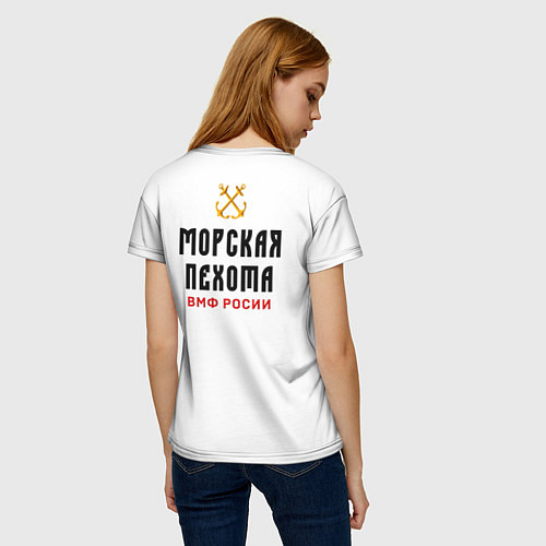 Женская футболка Морская Пехота ВМФ / 3D-принт – фото 4