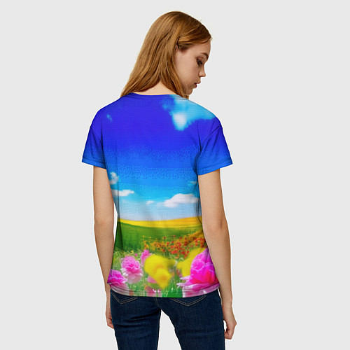 Женская футболка В мире хаха я хехе / 3D-принт – фото 4