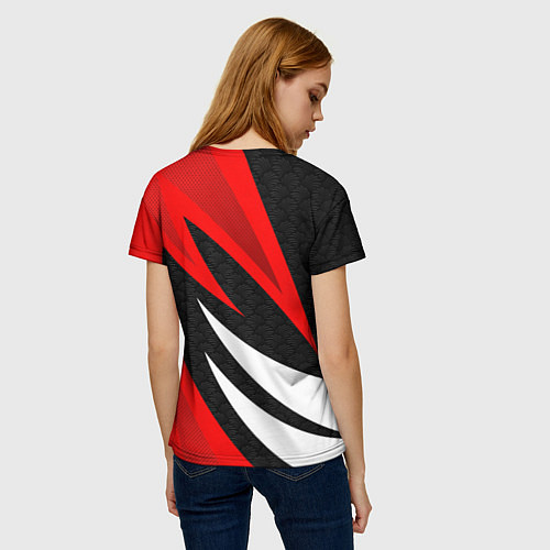 Женская футболка Митсубиси - красный спорт / 3D-принт – фото 4