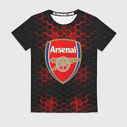 Футболка женская Арсенал красные соты, цвет: 3D-принт