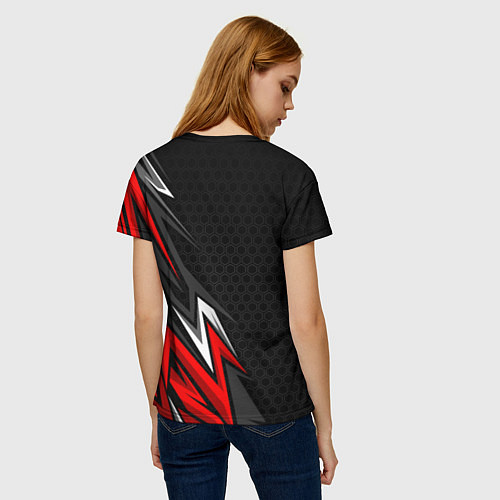 Женская футболка Митсубиси - спортивный красный / 3D-принт – фото 4