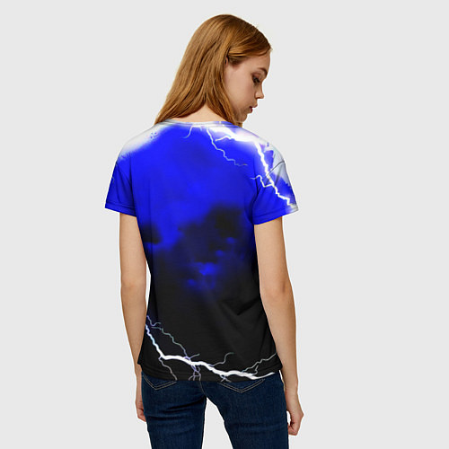 Женская футболка Наполи шторм / 3D-принт – фото 4