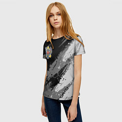 Футболка женская Российская империя - монохромный, цвет: 3D-принт — фото 2