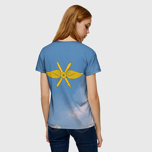 Женская футболка День ВВС - Су 57 / 3D-принт – фото 4