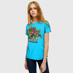 Футболка женская Мобы майнкрафт, цвет: 3D-принт — фото 2