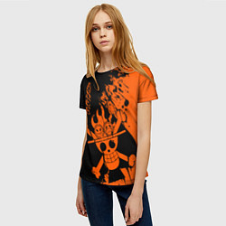 Футболка женская One Piece - Ace, цвет: 3D-принт — фото 2