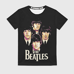 Футболка женская The Beatles faces, цвет: 3D-принт