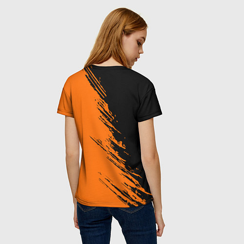 Женская футболка Half Life - black and orange / 3D-принт – фото 4